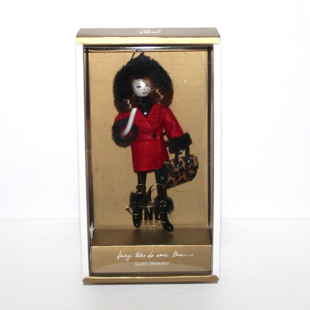 Macy’s INC Glass Doll Christmas Ornament 2015 fashion girl